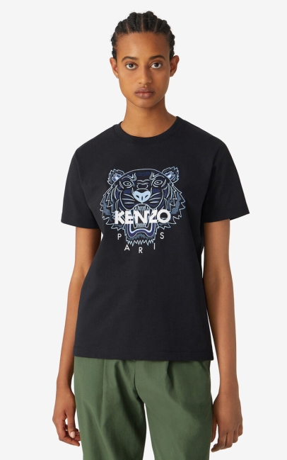 Kenzo Women Loose Tiger T-shirt Black